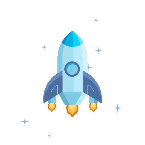 Rocket launch animation
